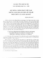 Hệ thống chính trị ở Việt Nam những năm 1954-1975 một số vấn đề nhận thức lý luận, lịch sử