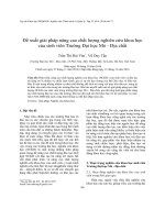 Đề xuất giải pháp nâng cao chất lượng nghiên cứu khoa học của sinh viên trường Đại học Mỏ-Địa chất