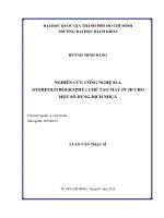 Nghiên cứu công nghệ sla (stereolithography) chế tạo máy in 3d cho một số dung dịch nhựa  