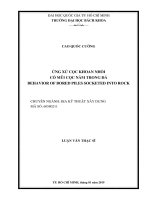 Ứng xử cọc kHOAN nhồi có mũi cọc nằm tRONG đá  