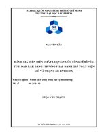Đánh giá diễn biến chất lượng nước sông sêrêpôk tỉnh đắk lắk bằng phương pháp đánh giá toàn diện mờ và trọng số entropy  