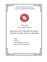 Tiểu luận môn nghiệp vụ hải quan tổng quan về hệ thống HS code và ứng dụng vào biểu thuế xuất nhập khẩu 