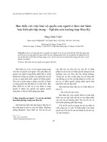 Bảo hiến với việc bảo vệ quyền con người ở theo mô hình bảo hiến phi tập trung – Nghiên cứu trường hợp Hoa Kỳ