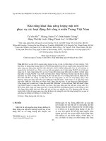 Khả năng khai thác năng lượng mặt trời phục vụ các hoạt động đời sống ở miền Trung Việt Nam