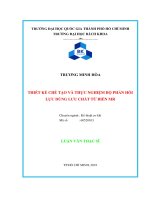 Thiết kế chế tạo và thực nghiệm bộ phản hồi lực dùng lưu chất từ biến mr  