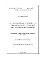 Hoàn thiện cơ chế pháp lý về xử lý vi phạm pháp luật trong lĩnh vực bảo vệ và phát triển rừng ở nước ta hiện nay  