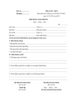 Mẫu Hợp đồng giao khoán theo Thông tư 200