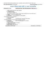 Giáo án  11  thí điểm đầy đủ UNIT (bản WORD) 