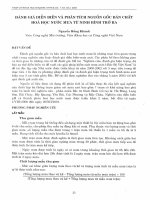 Đánh giá diễn biến và phân tích nguồn gốc bản chất Hóa học nước mưa từ Ninh Bình trở ra