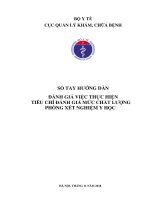 Sổ tay hướng dẫn đánh giá việc thực hiện tiêu chí đánh giá mức chất lượng phòng xét nghiệm y học
