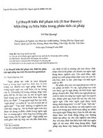 Lý thuyết biến thể phạm trù (X-bar theory) - Một công cụ hữu hiệu trong phân tích cú pháp
