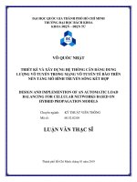 Thiết kế và xây dựng hệ thống cân bằng dung lượng vô tuyến trong mạng vô tuyến tế bào trên nền tảng mô hình truyền sóng kết hợp  