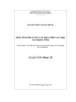 Phân tích phi tuyến cấu kiện thép vát chịu tải trọng tĩnh  