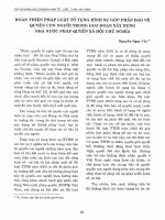 Hoàn thiện pháp luật tố tụng hình sự góp phần bảo vệ quyền con người trong giai đoạn xây dựng nhà nước pháp quyền xã hội chủ nghĩa