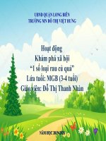 Bài giảng điện tử tháng 2 - Đỗ Thị Thanh Nhàn -Lớp C3 - Một số loại rau