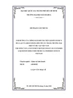 Ảnh hưởng của chính sách đổi trả tiện lợi đến hành vi mua lại của khách hàng đối với các trang thương mại điện tử b2c tại việt nam  