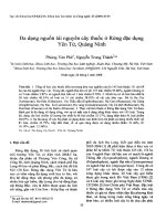 Đa dạng nguồn tài nguyên cây thuốc ở Rừng đặc dụng Yên Tử, Quảng Ninh