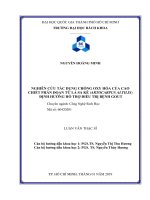 nGHIêN cứu tác dụNG cHốNG oxy hóa của cAO cHIếT phân đoạn từ lá sa kê (artocarpus aLTILIS) ĐịNH hướNG hỗ trợ điều trị bệNH gOUT  