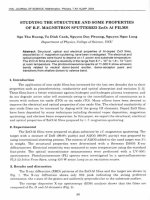 Studying the structure and some properties of  R.F. Magnettron sputtered ZnO: al films