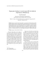 Ngoại giao văn hóa và vai trò của nó đối với chính trị Việt Nam từ 1986 đến nay