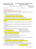 Đề thi học kì 1 môn khoa học xã hội khối 12 năm 2020 2021 có đáp án   trường THPT lương phú 