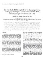 Các yếu tố cần thiết trong thiết kế và xây dựng chương trình ngoại khoá nghe - nói cho sinh viên năm thứ II Khoa Ngôn ngữ và Văn hoá Anh - Mỹ
