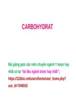 CARBOHYDRAT và dược LIỆU CHỨA CARBOHYDRAT ppt _ DƯỢC LIỆU