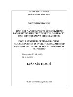 tổng hợp nanocomposite mos2graphene bằng phương pháp thủy nhiệt và nghiên cứu tính chất quang và điện của chúng 