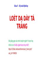 LOÉT dạ dày tá TRÀNG ppt _ BỆNH HỌC