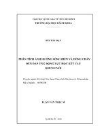 Phân tích ảnh hưởng của sóng biển và dòng chảy đến đáp ứng động lực học kết cấu khung nổi  