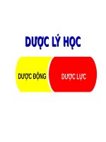 SỐ PHẬN THUỐC TRONG cơ THỂ ppt _ DƯỢC LÝ