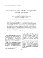 Impacts of climate change on the flow in Hong-Thai Binh and Dong Nai river basins