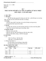 Giáo án công nghệ 9 nấu ăn PTNL mới nhất 