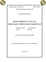 Quyết định của toà án trong quá trình chuẩn bị xét xử  