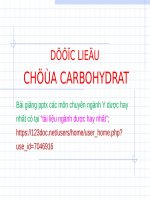 DƯỢC LIỆU CHỨA CARBOHYDRAT ppt _ DƯỢC LIỆU