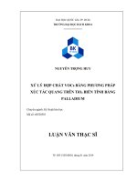Xử lý hợp chất vóc bằng phương pháp xúc tác quang trên tio2 biến tính bằng palladium  