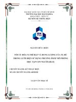 Tối ưu hóa vị trí đặt và dung lượng của tụ bù trong lưới điện sử dụng phương pháp mô phỏng học tập con người (hlo)  