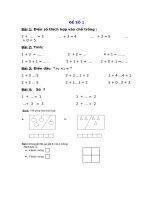 10 đề ôn tập TOÁN lớp 1 GIỮA học kì i 