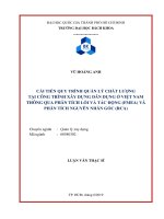 Cải tiến quy trình quản lý chất lượng tại công trình xây dựng dân dụng ở việt nam thông qua phân tích lỗi và tác động (fmea) và phân tích nguyên nhân gốc (rca)  