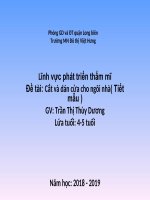 Giáo án: Lĩnh vực phát triển thẩm mĩĐề tài: Gấp và  dán áo ( Tiết mẫu )Lứa tuổi 4 -5 tuổi