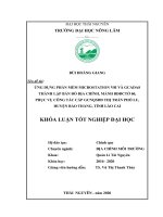 (Khóa luận tốt nghiệp) Ứng dụng phần mềm Microstation v8i và GCadas thành lập bản đồ địa chính, mảnh bản đồ địa chính tờ 60, thị trấn Phố Lu, huyện Bảo Thắng, tỉnh Lào Cai