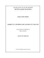 Nghiên cứu, mô phỏng chế tạo mos cực nóng hổi  
