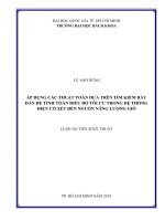 Áp dụng các thuật toán dựa trên tìm kiếm bầy đàn để tính toán điều độ tối ưu trong hệ thống điện có xét đến nguồn năng lượng gió  
