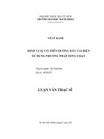 Định vị sự cố trên đường dây tải điện sử dụng phương pháp sóng chạy  