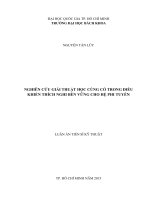 Nghiên cứu giải thuật học củng cố trong điều khiển thích nghi bền vững cho hệ phi tuyến  