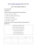 Tải Bài tập tiếng Anh lớp 6 Unit 7: Television - Tiếng Anh 6 Unit 7 Television| Bài tập Unit 7 SGK tiếng Anh lớp 6 mới có đáp án