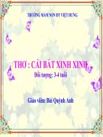 LQVH: Thơ cái bát xinh xinh