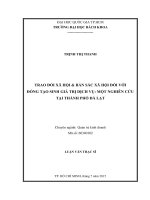 Trao đổi xã hội  bản sắc xã hội đối với đồng tạo sinh giá trị dịch vụ một nghiên cứu tại thành phố đà lạt  