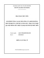 Giải pháp nâng cao sự hài lòng của khách hàng đối với dịch vụ chi trả lương hưu, trợ cấp xã hội qua hệ thống bưu điện tại địa bàn huyện hóc môn  