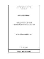Chế định xóa án tích trong luật hình sự Việt Nam